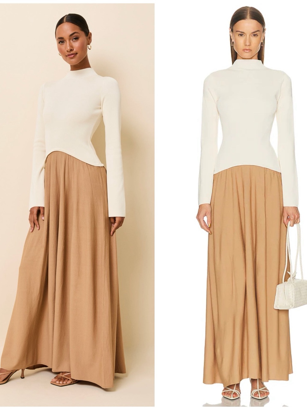 NWT Solid & Striped Soglio Long Sleeve Maxi Long Dress Camel / Brule Size XS